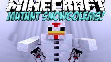 Mutant Creatures Mod: Minecraft Mutant Snow Golem Mod Showcase!