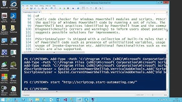 Extending Script Analyzer