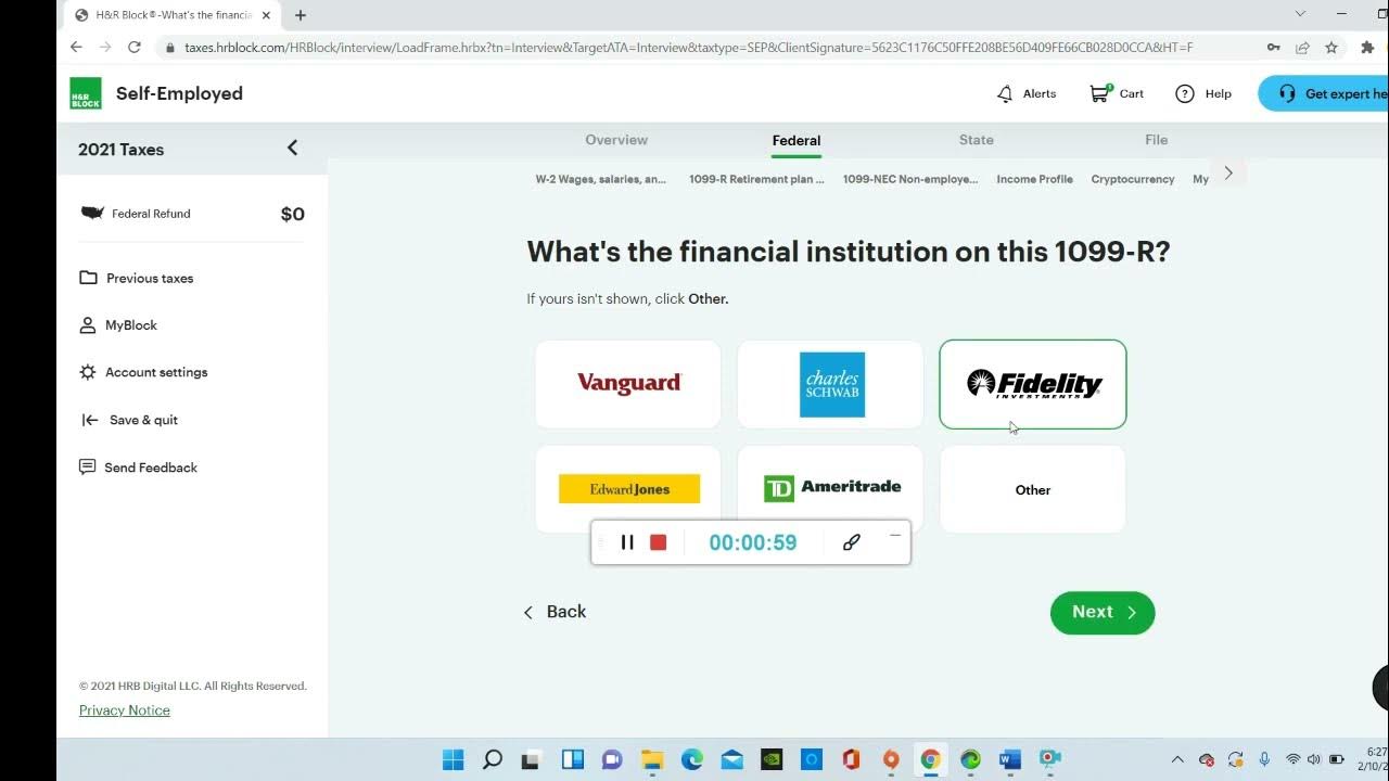 How to enter your 1099 r on h r block youtube