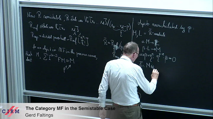 Gerd Faltings: The category MF in the semistable c...