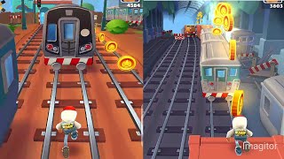 subway surfers race game for android mobile | Subway cartoon running on railway train track screenshot 4