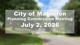 City of Mableton - PLANNING COMMISSION - July 2, 2026