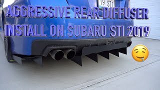 AGGRESSIVE REAR DIFFUSER INSTALL ON SUBARU STI 2019