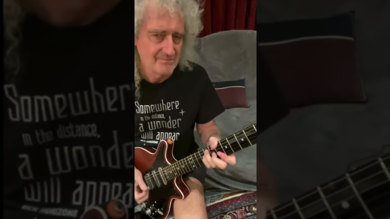 Brian May playing we are the champions in his living room!! #queen  #brianmay #guitar - YouTube