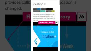 location library in Flutter #dart #coding #flutter #programming
