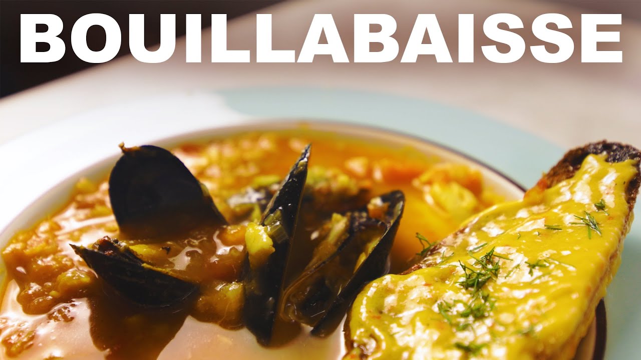 Bouillabaisse Frenchy fish stew with croutons and rouille