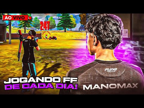 🟣FREE FIRE AO VIVO 🟣JOGANDO FREE FIRE DE CADA DIA! FX MANOMAX 🟣
