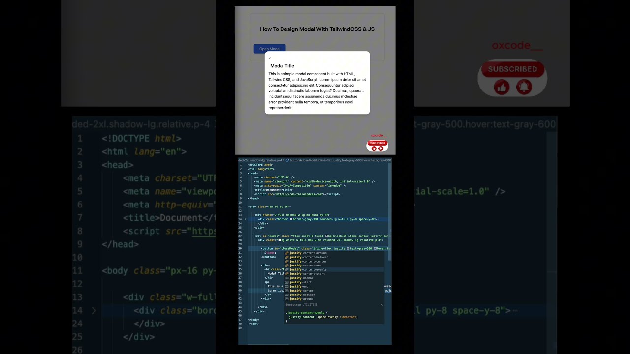 How To Create Modal With TailwindCSS & JS 
