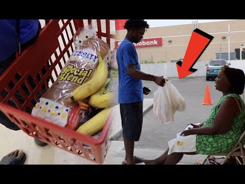 SURPRISING A HOMELESS LADY WITH FREE GROCERIES! (EMOTIONAL) 💔