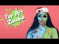 Pop Art Zombie Split Color Makeup Tutorial | Halloween 2018