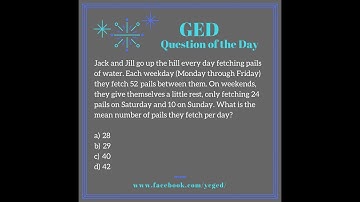 GED QOD: Mean Word Problem 2