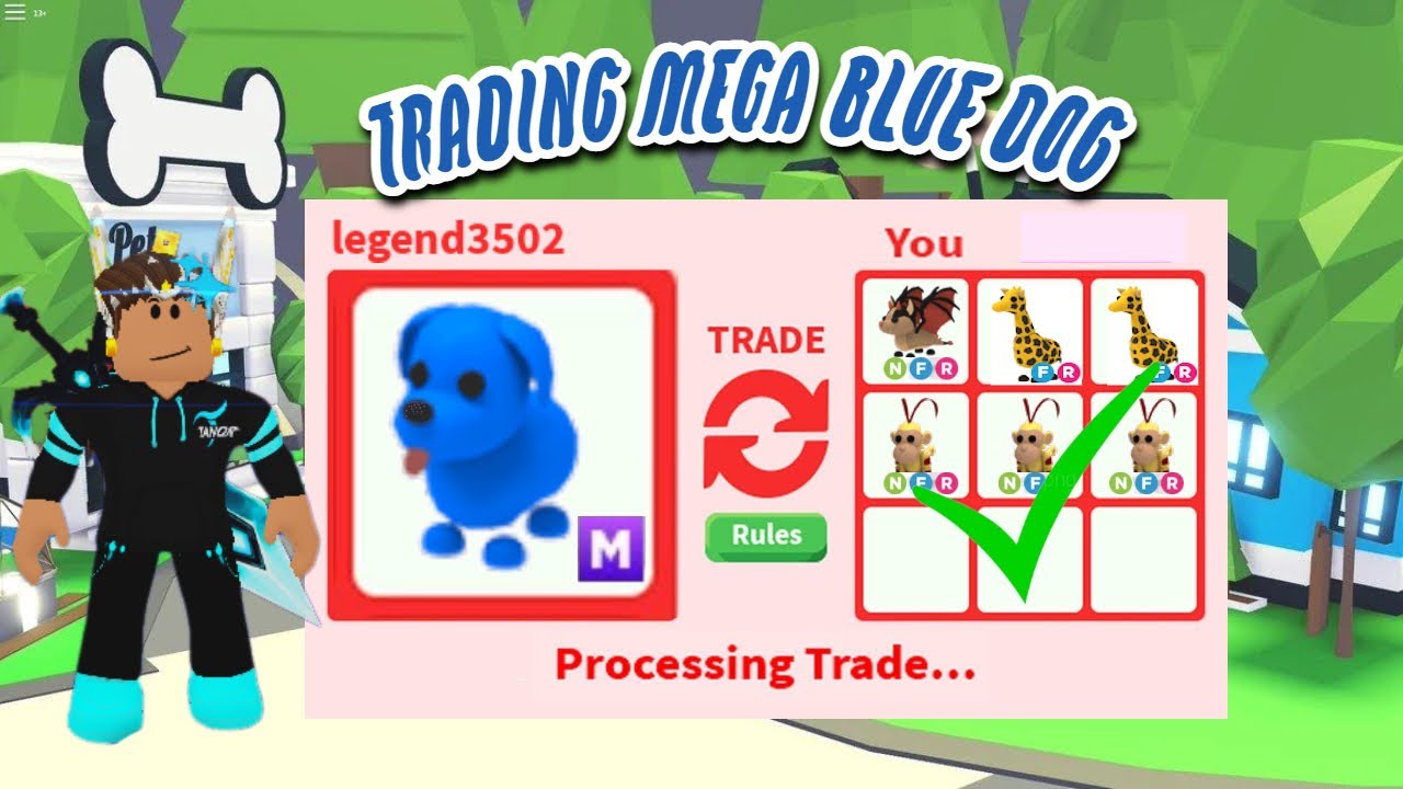 Mega blue dog trades ( Regular blue dog giveaway) YouTube