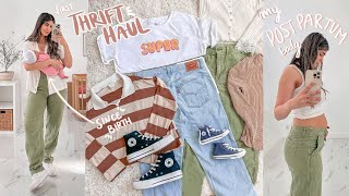 first THRIFT HAUL since giving birth + how I'm feeling about my postpartum body...