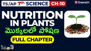 Nutrition In Plants: Full Chapter in తెలుగు | TS/AP Class 7 Science | Chapter 10 | Sreenath Academy