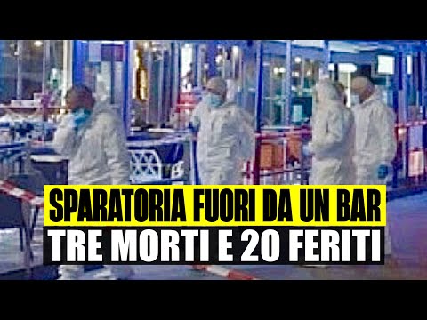 Video TERRIBILE SPARATORIA FUORI DA UN BAR: TRE MORTI E 20 FERITI. POLIZIA SUL POSTO
