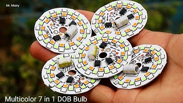 9w Multicolor 7 In 1 DOB with 9 Functions | Multicolor LED light Bulb