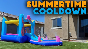 MEIOUKA Kid Water Slide Inflatable Bounce House