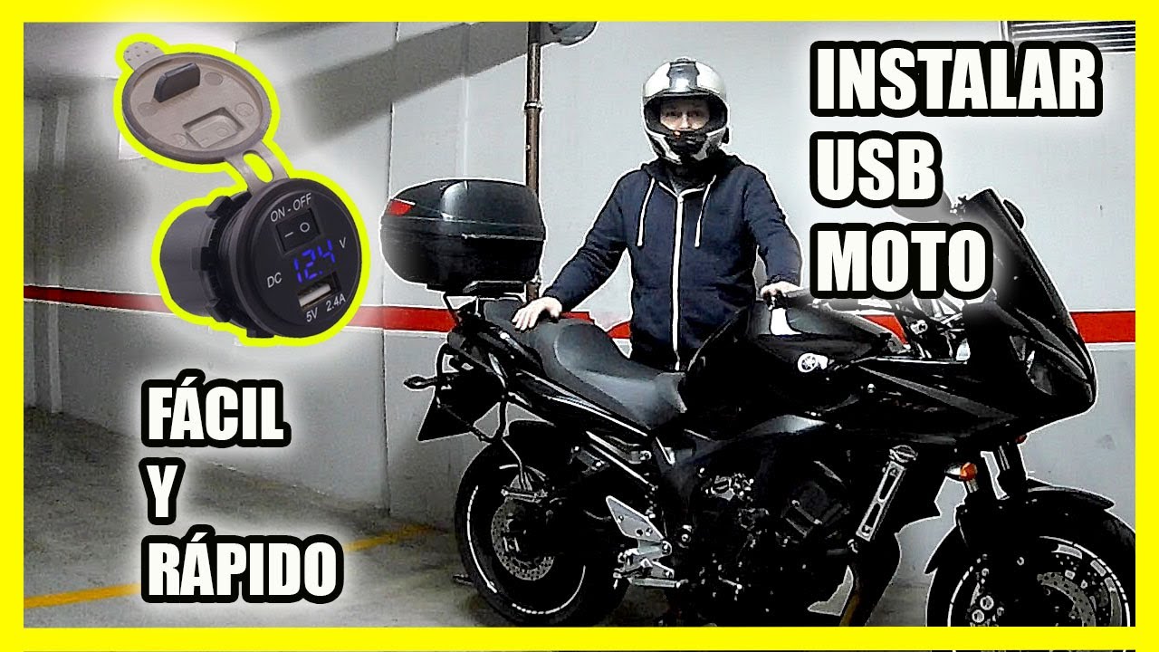 INSTALAR CARGADOR USB en CUALQUIER MOTO - FZ6 S2 - CARGADOR EN