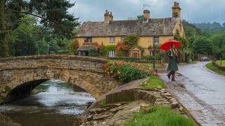 Soothing Rain Turns an English Village into Heaven on Earth | Cinematic Countryside Walk 4K