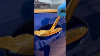 Gold Wrapped Car Door Handle — Looks Unreal! #shorts AutoArt