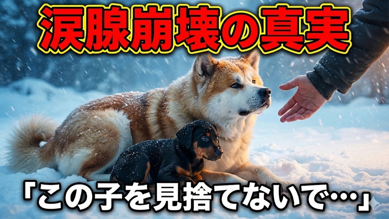 「この子を見捨てないで…」誇り高き秋田犬が凍える野良犬を抱きしめ動かない。引き離そうとした飼い主が知る、涙腺崩壊の真実と奇跡