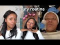 Beauty maintenance vlog  self care facial hair brows  nails