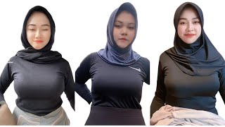 Jilbab tobrut manset hitam licin part 3