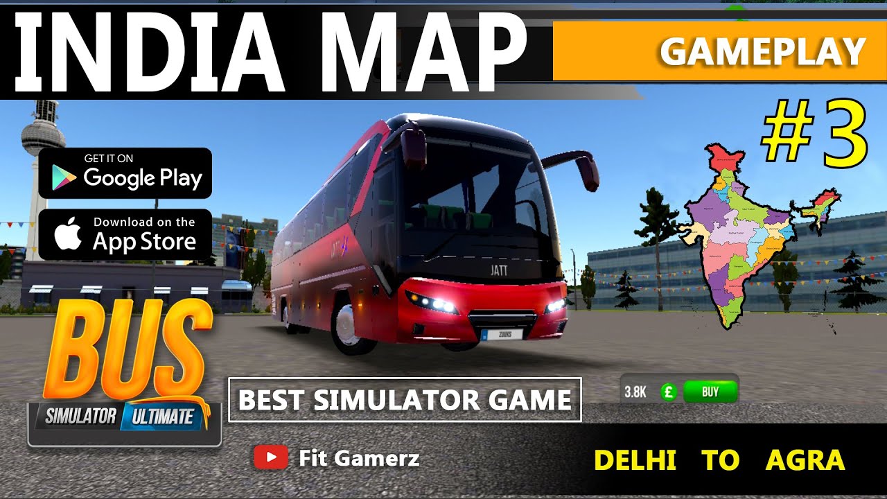 Bus Simulator Ultimate Delhi To Agra Gameplay 🎮 #3