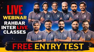 Free Entry Test with Rahbar Inter Live Classes