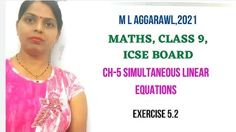 Q3 । Ex5•2 । Class9 । Maths । ML Aggarwal  । Simultaneous linear equation । ICSE  ।