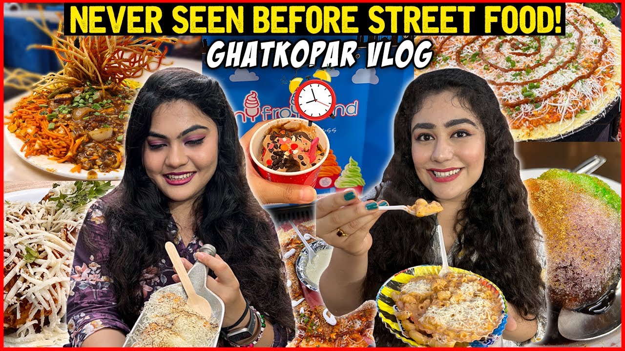 EATING MOST UNIQUE FAMOUS STREET FOOD IN GHATKOPAR KHAU GALI | Dragon noodles, Tandoori Momos & More