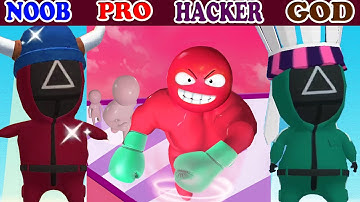 NOOB vs GOD in Giant Blob Runner vs Level Up Race Gameplay - PikaName