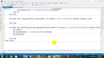 How to use Notify icon in VB NET 2012