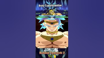 Broly Transformation and move #dragonball #budokaitenkaichi4 #shorts