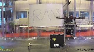 Aerial Manipulation: Writing with an aerial robot UAV