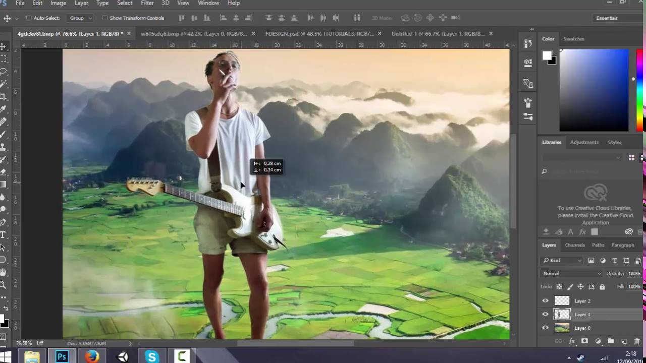 Edit Foto Keren Photoshop Diatas Pemandangan Youtube Gambar