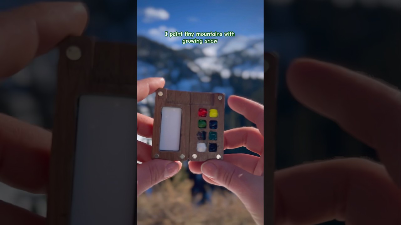 I paint tiny mountains with growing snow 