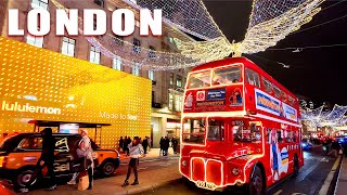 🎄✨LONDON'S BEST CHRISTMAS LIGHTS 2024 |🎁 REGENT STREET CHRISTMAS LIGHTS WALK & DECORATIONS 4K