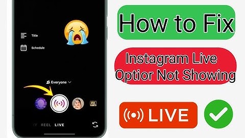 How to Fix Instagram Live Option Not Showing (2025) | Instagram Live Option Not Showing Problem