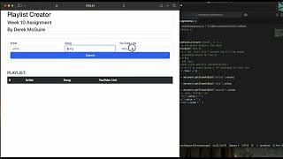 Week 10 - Frontend Coding Assignment - Video