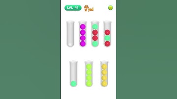 I play and collect marbles by color in the game, level 41#shorts, #game, #gaming, #puzzle