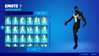 fortnite Spider-Man Symbiote Suit Skin With Icon Series Dances &amp; emotes!