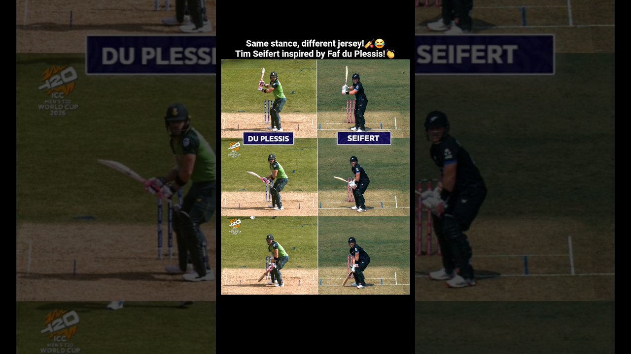 Seifert inspired by Faf du Plessis!🏏😂