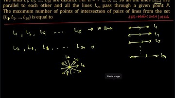 The lines L1,L2,..L20 are distinct.For n=1,2,3,..,20 all the lines L2n-1 are parallel to each other.