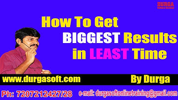 How To Get BIGGEST Results in LEAST Time