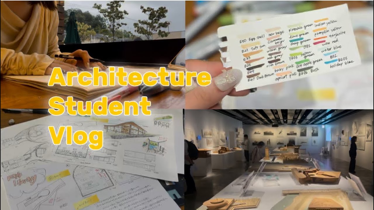 建築学生の日常vlog✨￤安藤忠雄展に行った￤設計課題に取り組む