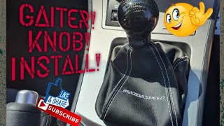how to install a gear Gaiter(boot) and Knob