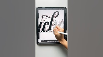 "Michael" in calligraphy (link in description) #procreate #shorts #calligraphy