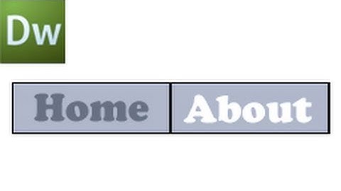 Dreamweaver Tutorial: Create a Simple Rollover Menu! -HD-