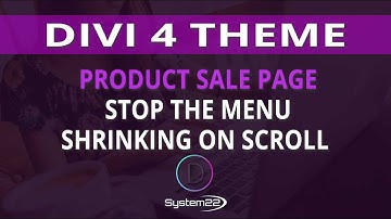 Divi 4 Product Sale Page Stop The Menu Shrinking On Scroll 😎